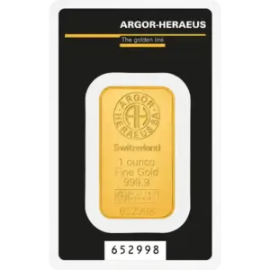 Золотой слиток 1 тройская унция | Heraeus