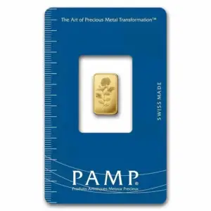 Золотой слиток 1 г | PAMP «Роза»