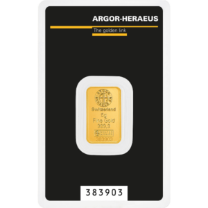 Золотой слиток 5 г | Argor-Heraeus
