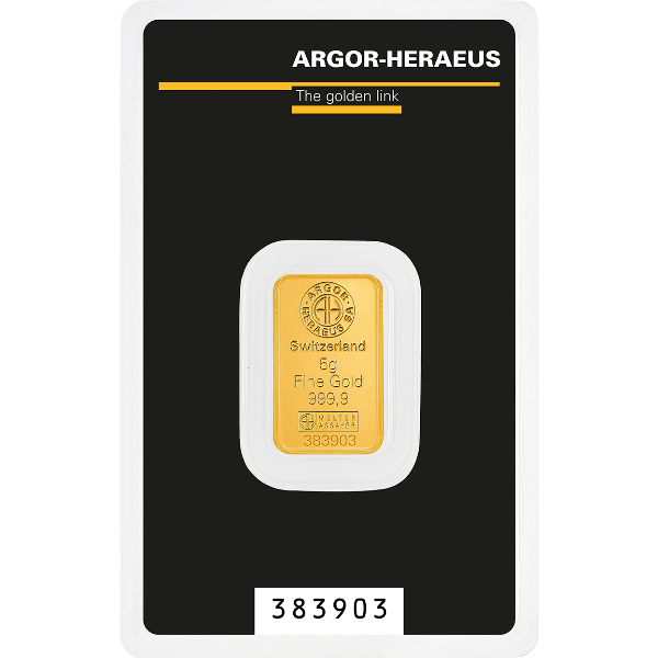 5გ ოქროს ზოდი | Argor-Heraeus