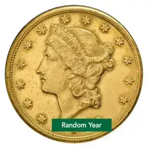 Золотая монета «Двойной орёл» (Double Eagle) номиналом 20 долларов, тип «Голова Свободы» (Liberty Head) | Золото | 1850–1907 гг.