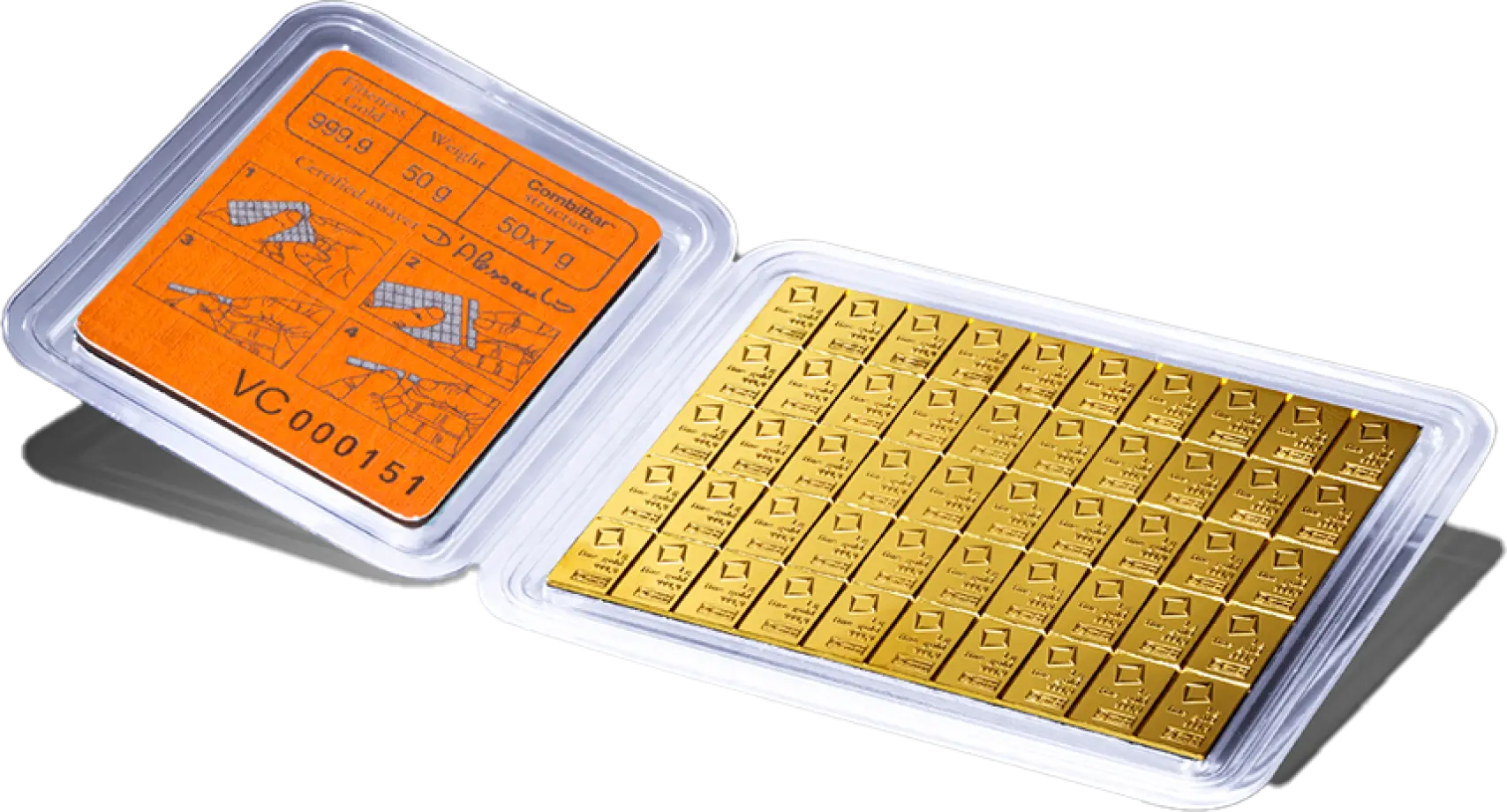 50 x 1g CombiBar® | Gold | Valcambi