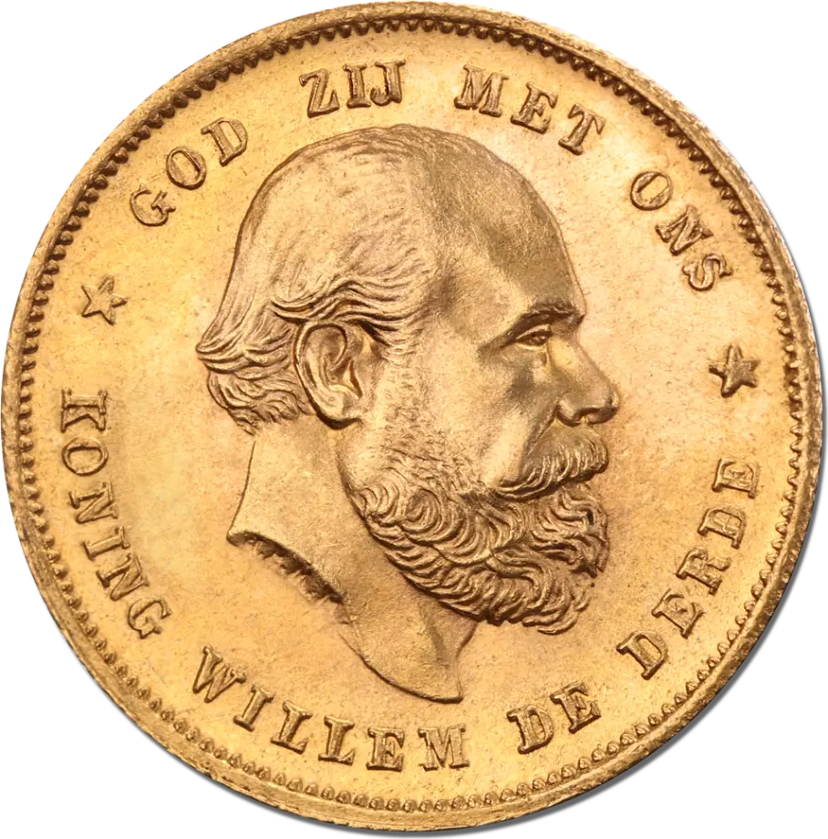 10 Dutch Guilders Willem III | Gold | 1875-1889
