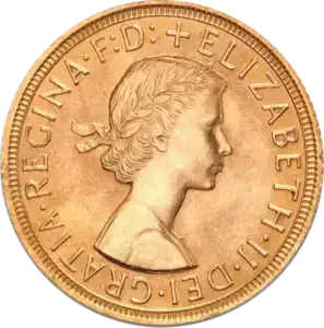 Золотой соверен королевы Елизаветы II | 1957–2021
