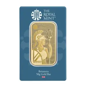 Золотой слиток Britannia весом 50 г | Королевский монетный двор